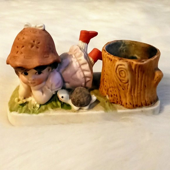 Other - Vtg 1982 Porcelain Figurine Votive Candle Holder
